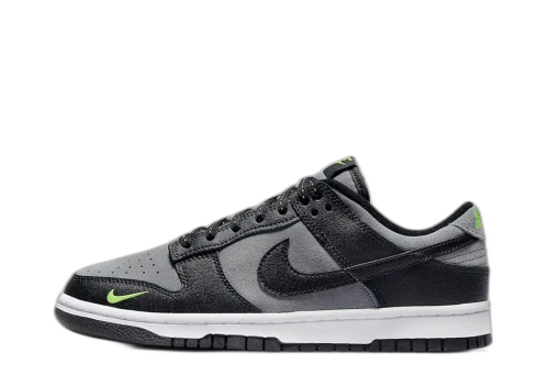 Nike Dunk Low Black Cool Grey Volt Mini Swoosh