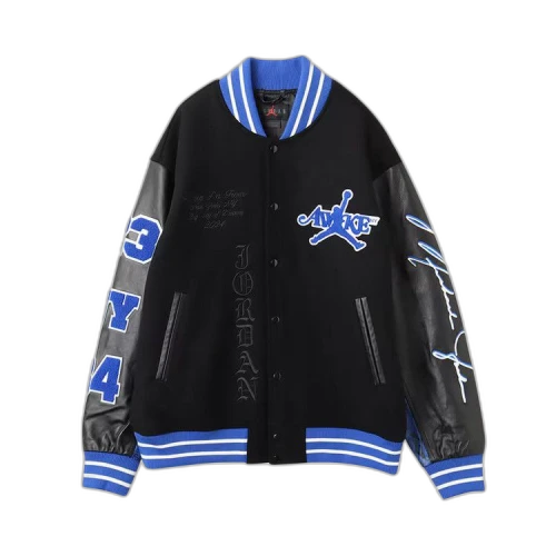 Jordan x Awake NY Varsity Jacket Black/Game Royal