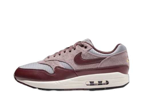 Nike Air Max 1 Essential PRM Cement Grey Burgundy Crush