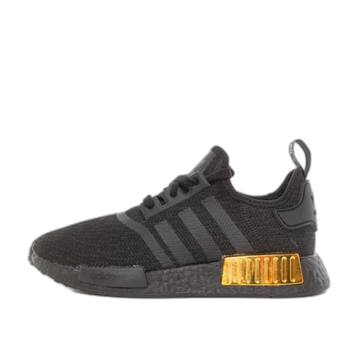 adidas NMD R1 Triple Black Gold Metallic (Women's)