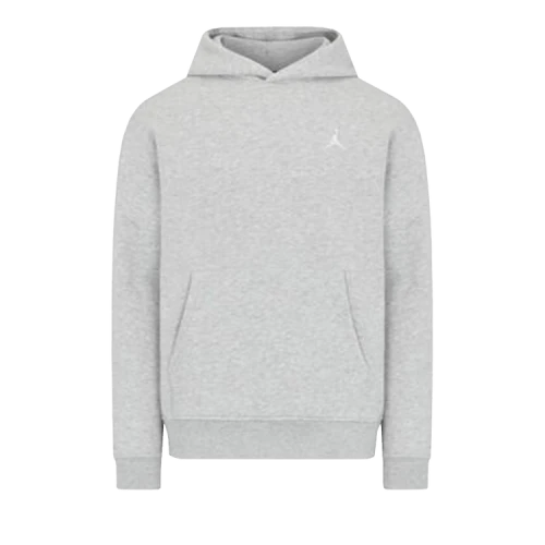Nike Jordan Brooklyn Fleece Hoodie Grey Heather/White