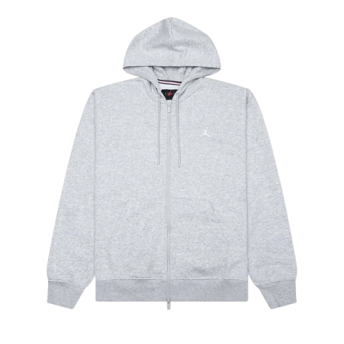 Jordan Brooklyn Fleece Zip Hoodie Grey Heather/White