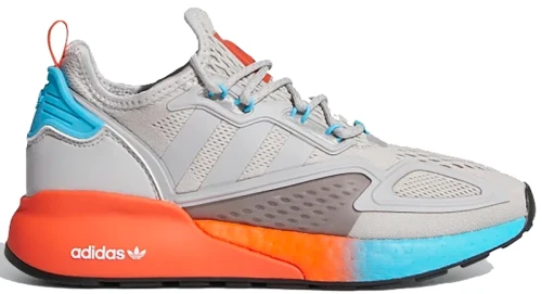 adidas ZX 2K Boost Grey Two Signal Cyan (Women's)