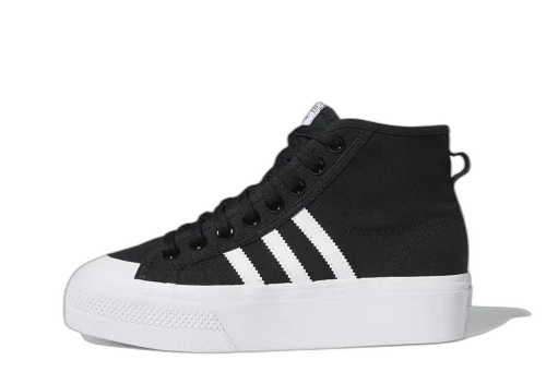 adidas Nizza Platform Mid Core Black White (Women's)