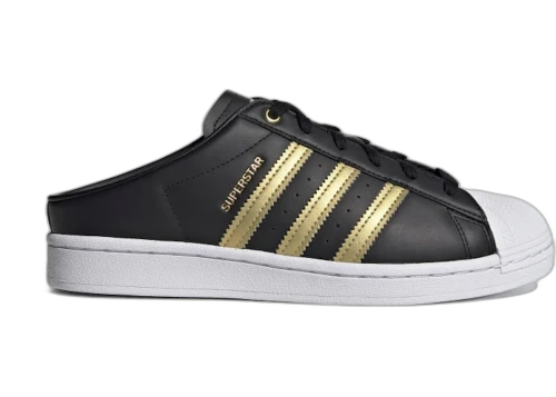 adidas Superstar Mule Black Gold Metallic (Women's)