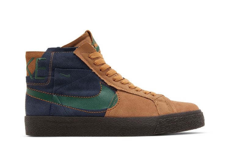 Nike SB Zoom Blazer Mid Premium Legend Dark Brown Obsidian Patchwork