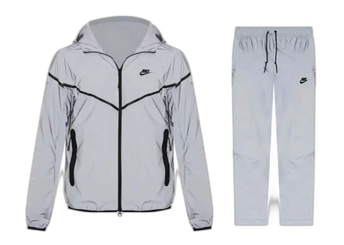 Nike Tech Woven Flash Jacket & Pant Set Reflect Silver/Black