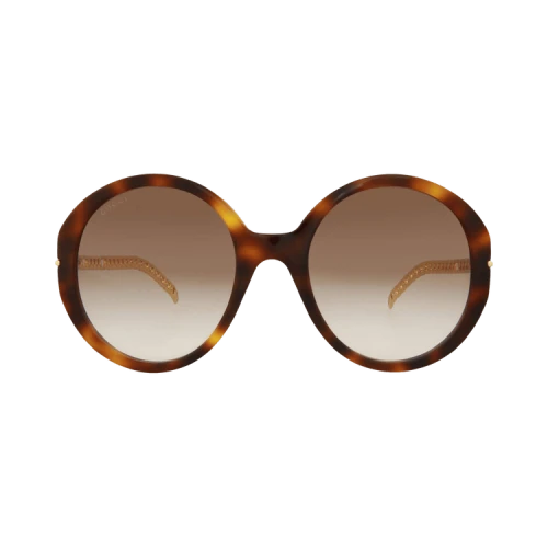 Gucci Round-Acetate Frame Sunglasses Havana Gold Brown (GG0726S-30008878-002)