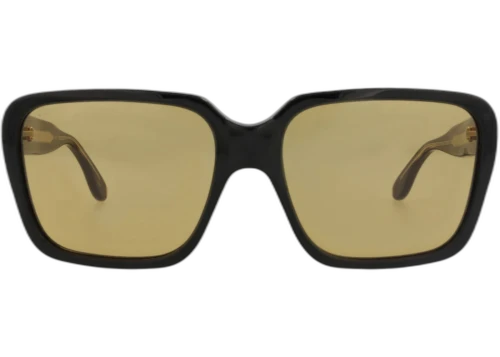 Gucci Square-Frame Acetate Sunglasses Black Black Yellow (GG0786S-30009273-001)