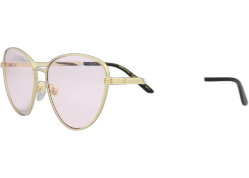 Gucci Cat Eye-Frame Metal Sunglasses Gold Gold Pink (GG0803S-30009505-005)