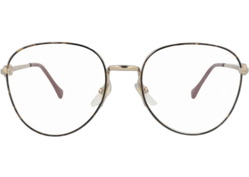 Gucci Cat Eye-Frame Metal Optical Frames Havana Gold Transparent (GG0880O-30010295-002)