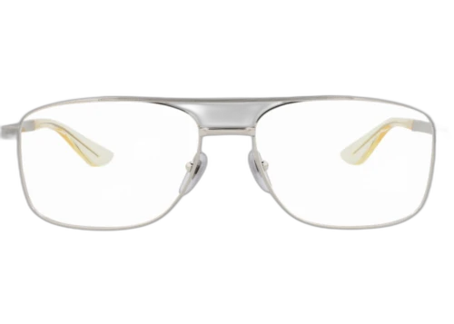Gucci Aviator-Frame Metal Optical Frames Silver Silver Transparent (GG0986O-30011135-003)