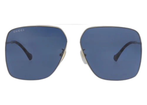 Gucci Aviator-Frame Metal Sunglasses Gold Gold Blue (GG1099SA-30012918-002)