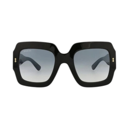 Gucci Square-Frame Bio Acetate Sunglasses Black Black Grey (GG1111S-30013100-001)