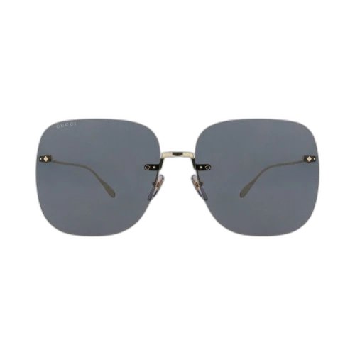 Gucci Square-Frame Metal Sunglasses Gold Gold Grey (GG1148S-30012727-001)