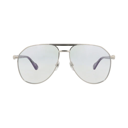 Gucci Aviator-Frame Metal Sunglasses Silver Silver Transparent (GG1220S-30013416-006)
