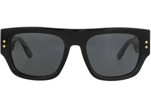 Gucci Square-Frame Recycled Acetate Sunglasses Black Black Grey (GG1262S-30013828-001)