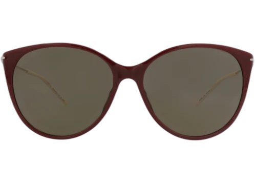 Gucci Cat Eye-Frame Recycled Acetate Sunglasses Burgundy Gold Brown (GG1268S-30013855-003)
