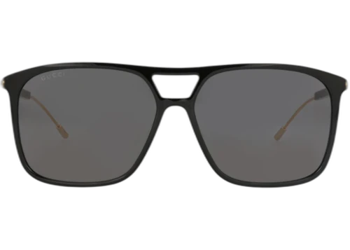 Gucci Aviator-Frame Recycled Acetate Sunglasses Black Gold Grey (GG1270S-30013858-001)