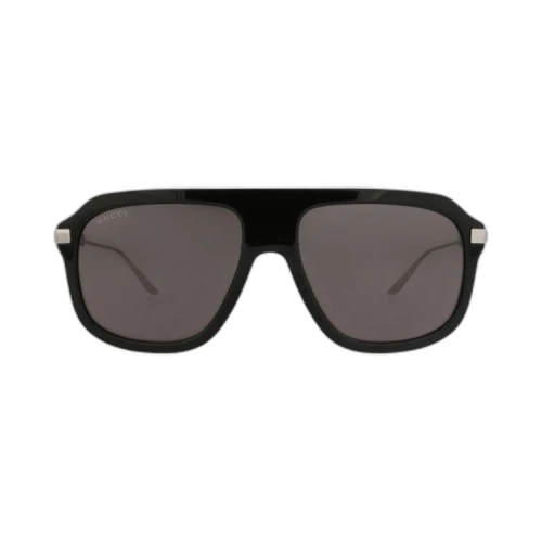 Gucci Aviator-Frame Recycled Acetate Sunglasses Black Silver Grey (GG1309S-30013896-005)