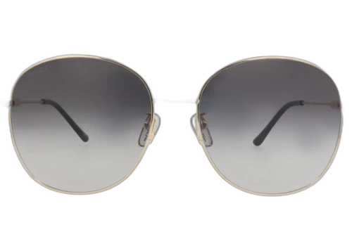 Gucci Round-Frame Metal Sunglasses Gold Gold Grey (GG1416SK-30014426-001)