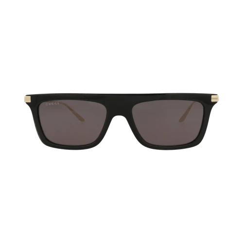 Gucci Square-Frame Recycled Acetate Sunglasses Black Gold Grey (GG1437S-30014438-001)