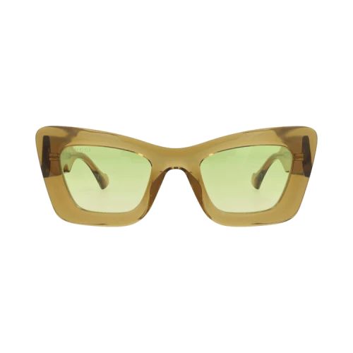 Gucci Cat Eye-Frame Injection Sunglasses Brown Brown Green (GG1552S-30014828-004)