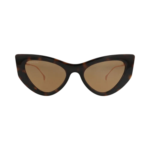 Gucci Cat Eye-Frame Injection Sunglasses Havana Gold Brown (GG1565S-30014838-002)