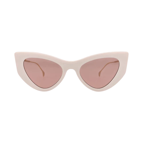 Gucci Cat Eye-Frame Injection Sunglasses Ivory Gold Red (GG1565S-30014838-003)