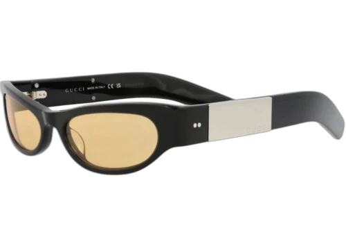 Gucci Cat Eye-Frame Recycled Acetate Sunglasses Black Black Yellow (GG1635S-30014928-001)