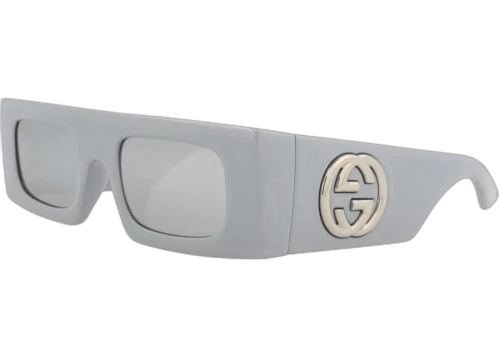 Gucci Shield-Frame Injection Sunglasses Silver Silver Silver (GG1646S-30015324-005)