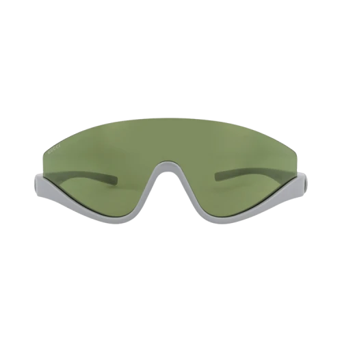 Gucci Shield-Frame Injection Sunglasses Silver Silver Green (GG1650S-30015328-011)
