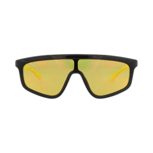 Gucci Shield-Frame Injection Sunglasses Black Yellow Yellow (GG1736S-30015535-004)