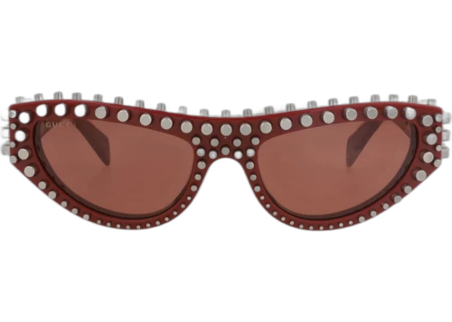 Gucci Cat Eye-Frame Recycled Acetate Sunglasses Burgundy Burgundy Brown (GG1919S-30016531-009)