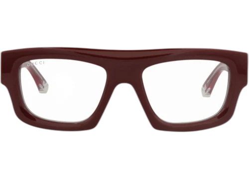 Gucci Square-Frame Recycled Acetate Sunglasses Burgundy Burgundy Transparent (GG1926S-30016669-004)