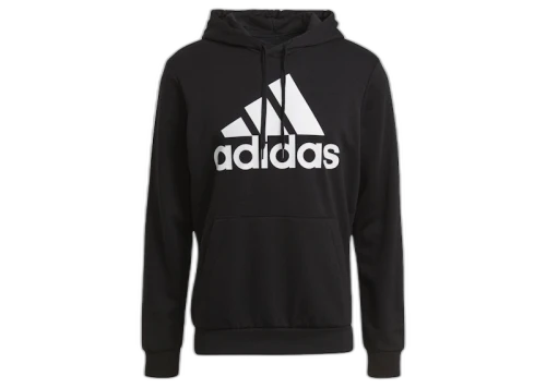 adidas Essentials Big Logo Pullover Hoodie Black/White