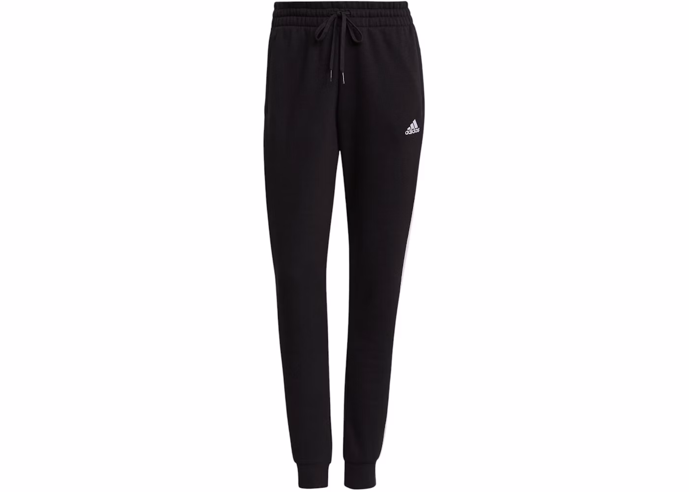 adidas Women's Essentials Fleece 3-Stripes Pant Black/White