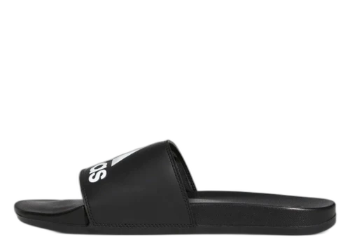 adidas Adilette Comfort Slides Core Black Cloud White Logo