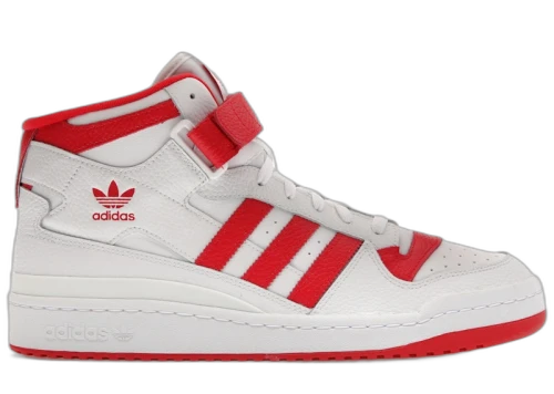 adidas Forum Mid Cloud White Vivid Red