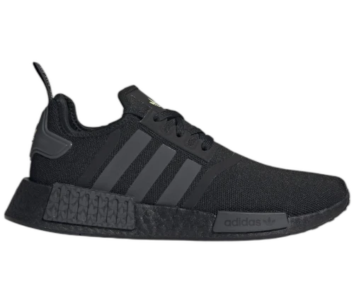 adidas NMD R1 Core Black Grey Solar Yellow