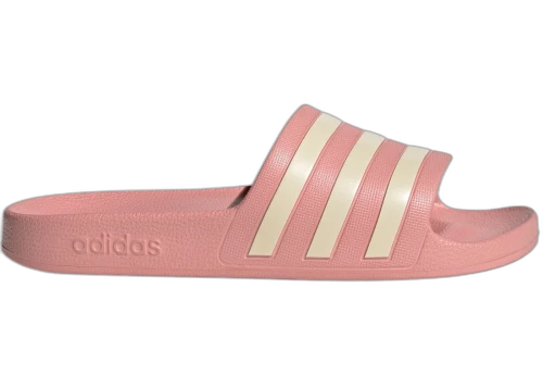 adidas Adilette Aqua Slides Wonder Mauve Wonder White