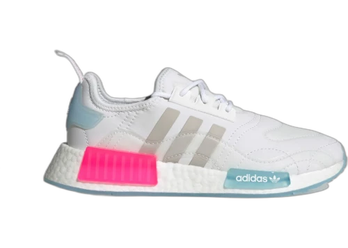 adidas NMD R1 White Halo Blue Shock Pink (Women's)