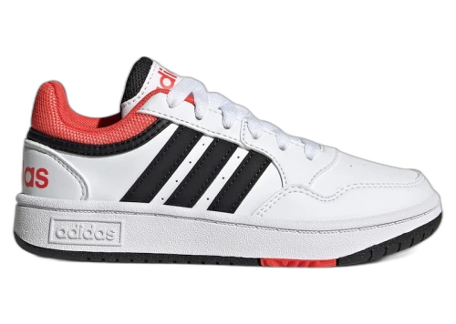 adidas Hoops White Black Bright Red (GS)