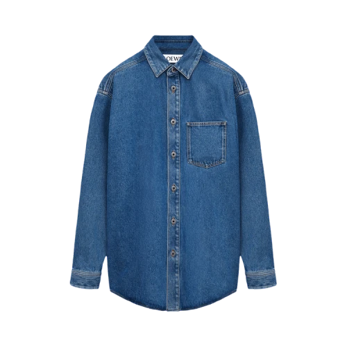 Loewe Anagram Overshirt 'Mid Blue Denim'