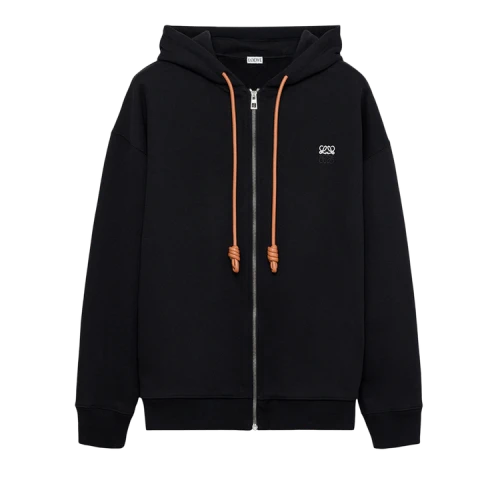 Loewe Zip-Up Hoodie 'Black'