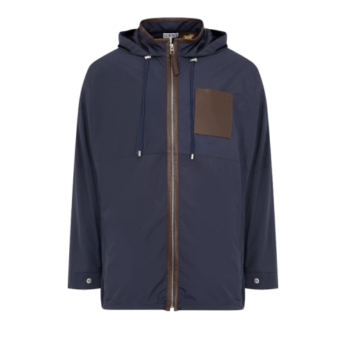 Loewe Hooded Jacket 'Navy/Brown'