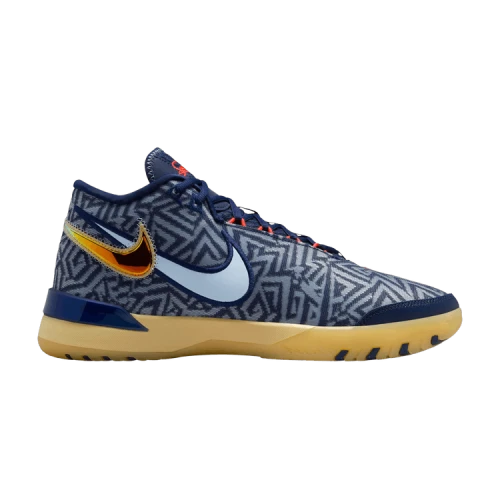 Nike LeBron NXXT Genisus Midnight Navy Soft Yellow Bright Crimson Light Armory Blue