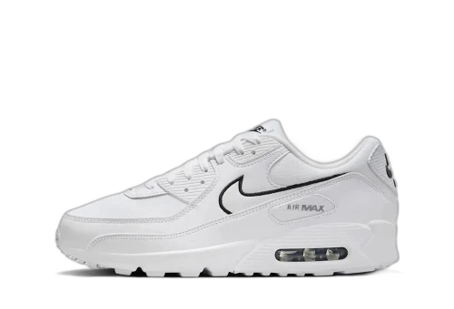 Nike Air Max 90 White Black Outlined Swoosh