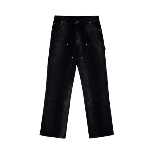 Heron Preston Distressed Canvas Carpenter Pants 'Navy Blue'