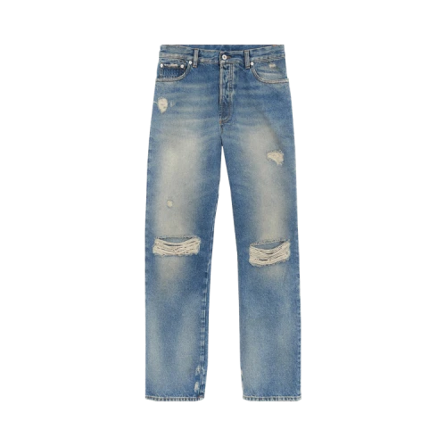 Heron Preston Distressed Regular Jeans 'Vintage Blue'